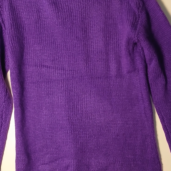 TRIPP nyc Purple Long Sleeve Black Skull Sweater Size M GOTH STEAMPUNK - Picture 7 of 10